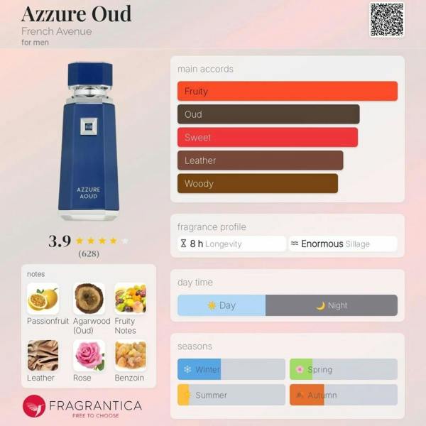 French Avenue Azzure Aoud Eau de Parfum 100ml