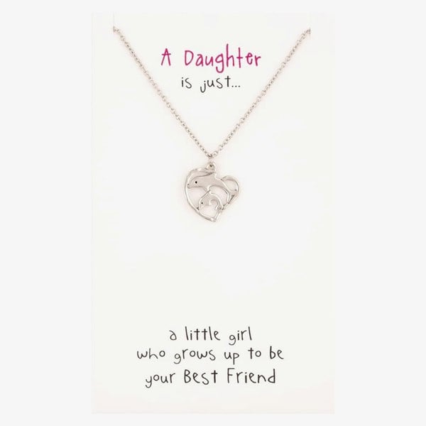 T. H. Baker Sentiments Daughter Dolphin Heart Pendant 15955A