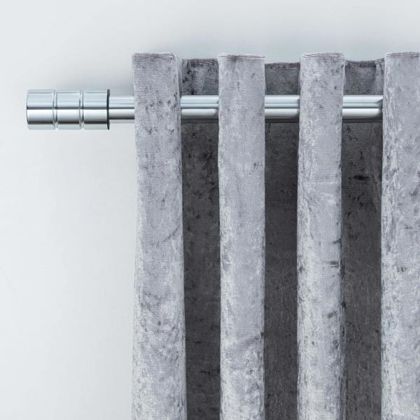 A.Unique Home Plain Barrel Extendable Curtain Pole (25/28mm) (Nickel,70cm - 120cm)