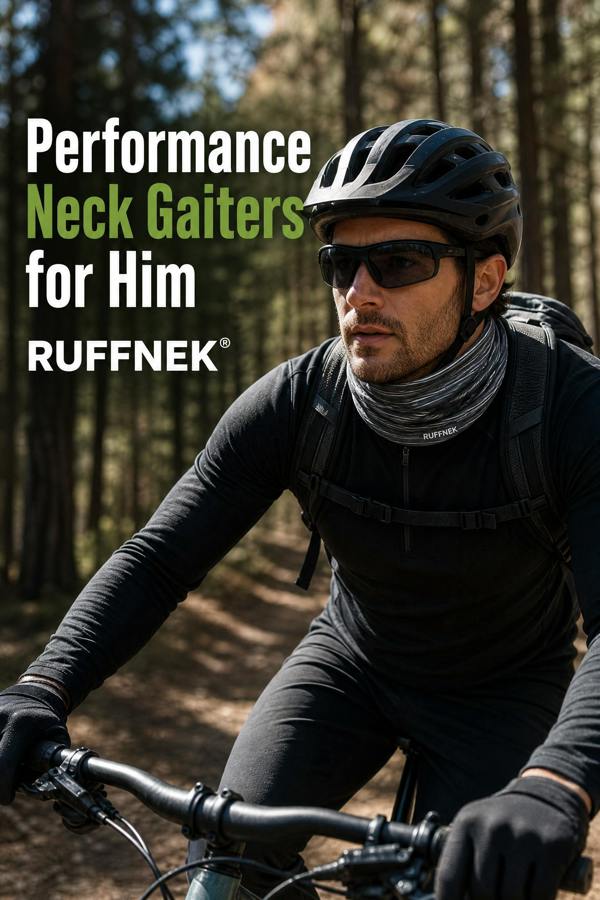 RUFFNEK Black Pinstripe Neck Gaiter Snood | RUFFNEK®