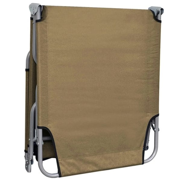 Berkfield Foldable Sunlounger with Adjustable Backrest Taupe