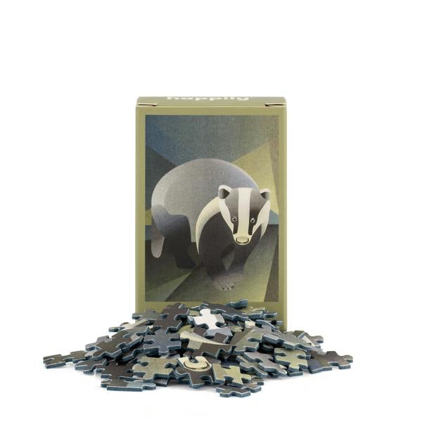Happily Puzzles Badger - 99 Piece Mini Jigsaw Puzzle