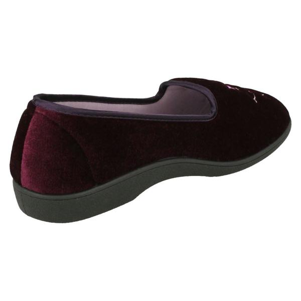 Rosebank Ladies Rosebank Embroided Flowers Detailed Slippers Racheal
