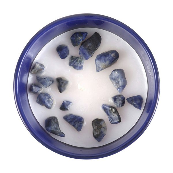 Something Different Taurus Amber & Vanilla Lapis Lazuli Scented Candle - Blue/Brown