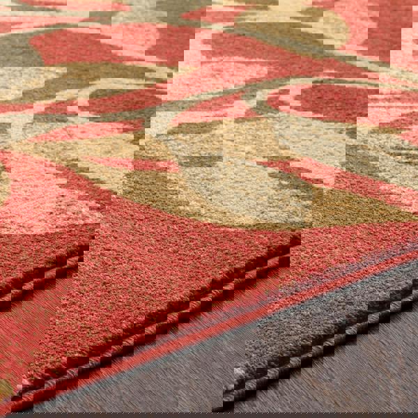 Livabliss Riley-Vintage Red Beige Brown Traditional Boho Rug