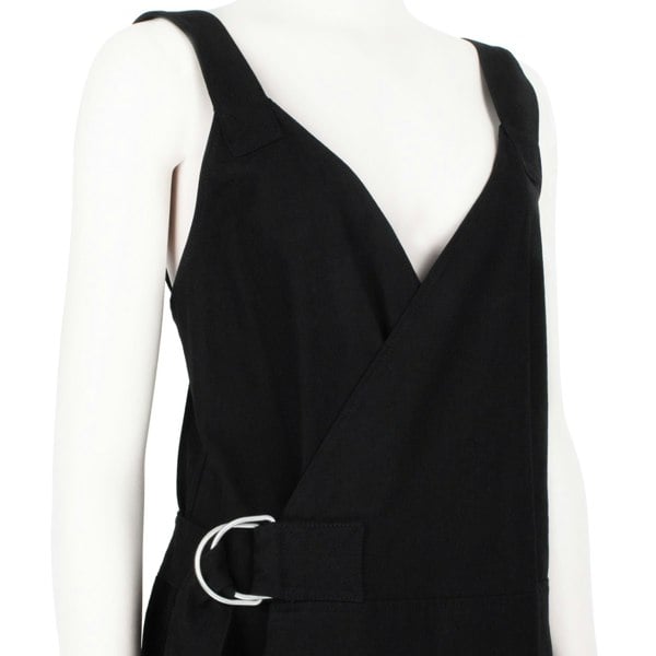 Raey long day dress in a luxurious black twill cotton
