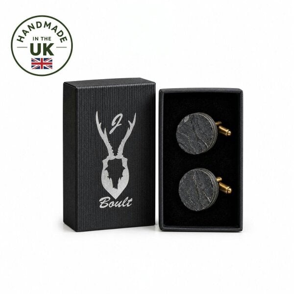 J Boult Designs Slate Cufflinks