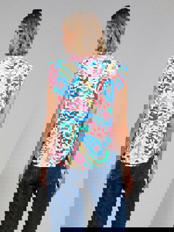 Kite Womens Organic Bramblecombe Slub Jersey Top Paisley Power