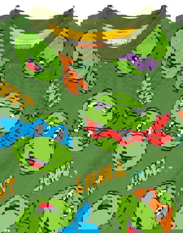 Teenage Mutant Ninja Turtles Boys Green Character Short Sleeve Long Leg Pyjama Set