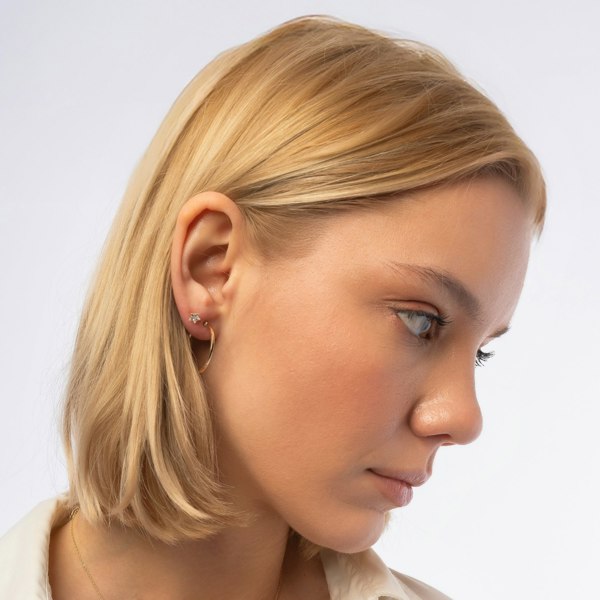 Spero London 9ct Solid Gold Star Stud Earrings