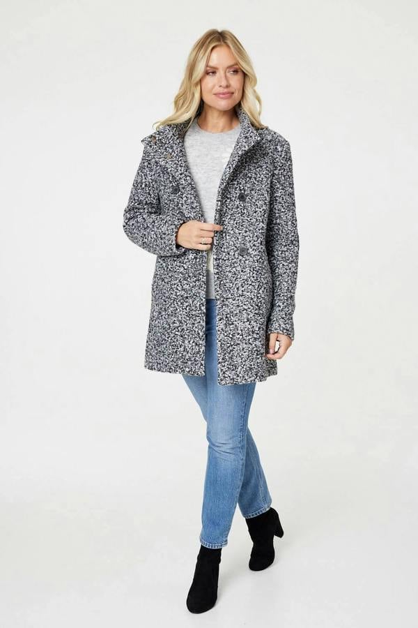 Black And White | Double Breasted Teddy Coat