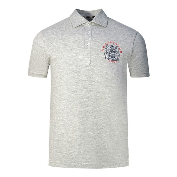 Aquascutum Aldis London Logo Polo Shirt - Grey