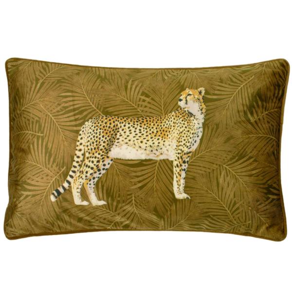 Paoletti Cheetah Forest Cushion Cover - Gold - 