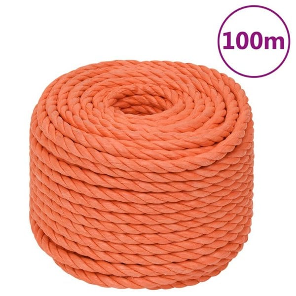 Berkfield Work Rope Orange 24 mm 100 m Polypropylene