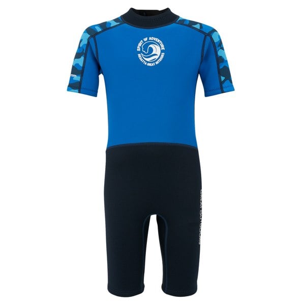 Regatta Childrens/Kids Camo Wetsuit - Olympian Blue/Navy