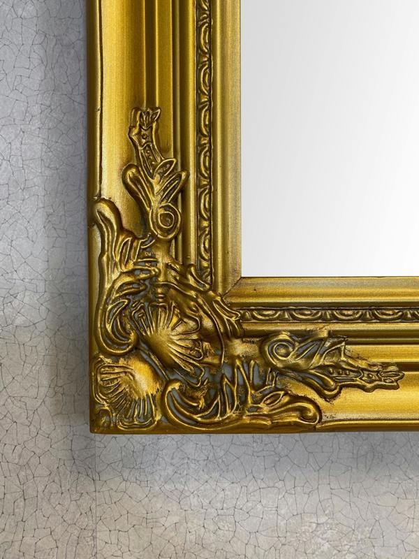 Downton Interiors Antique Gold Extra Large Wood Frame Wall Mirror 106cm 75cm