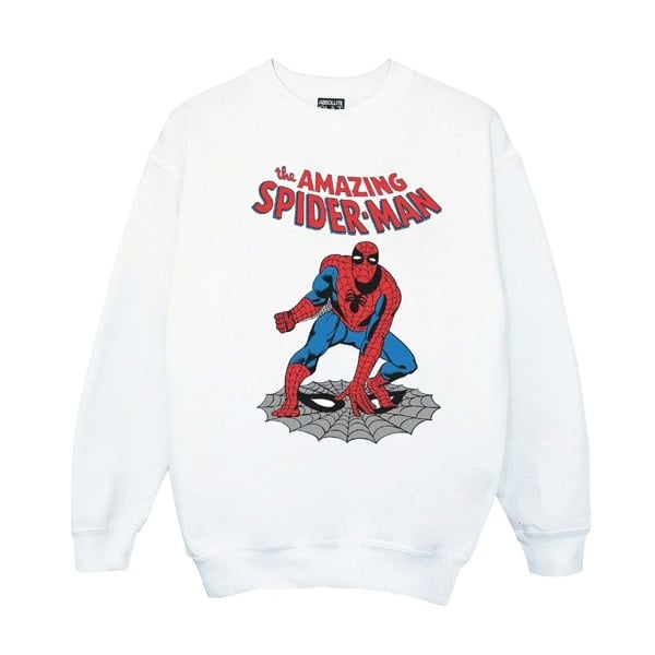Marvel Mens The Amazing Spider-Man Sweatshirt - White