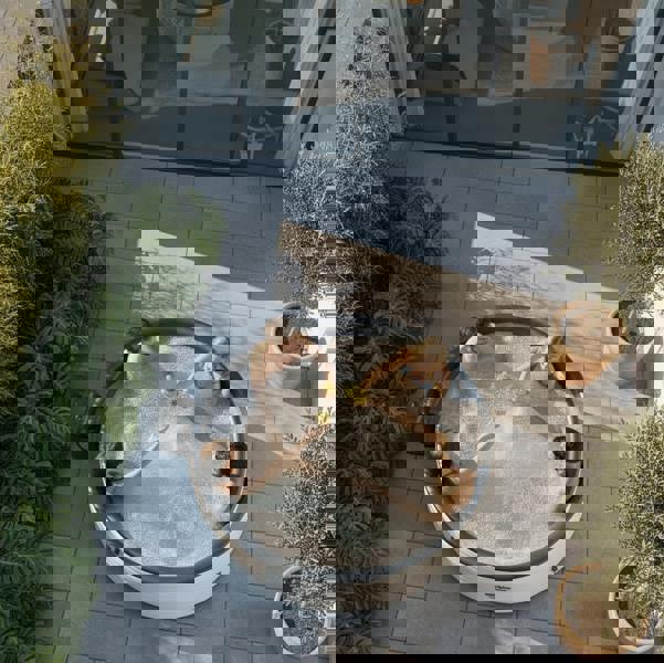 Wave Ontario | 4/6 Person Round Drop Stitch Hot Tub | Herringbone | UKCA