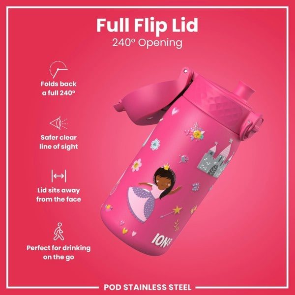 ION8 Leak Proof Thermal Steel Water Bottle, Insulated, Princess, 320ml (11oz)