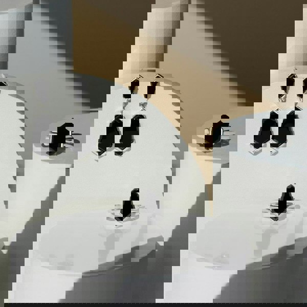 Gemondo Grand Deco Hexagon Black Onyx Ring in Sterling Silver