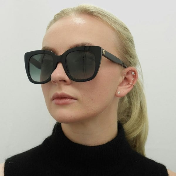 Gucci Sunglasses GG0163SN 001 Black Grey Gradient