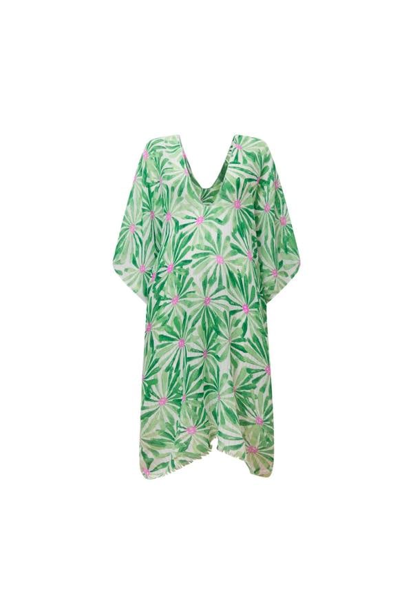 James Lakeland Green Retro Floral Kaftan