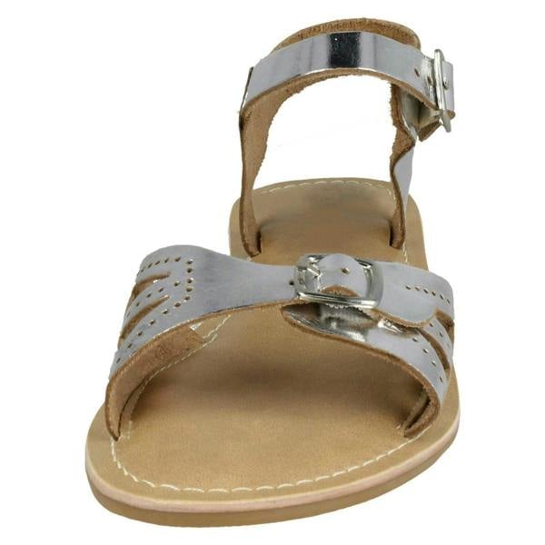 Leather Collection Ladies Leather Collection Flat Buckle Sandals