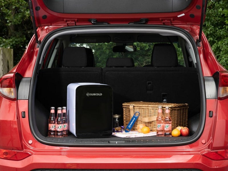 Subcold Ultra black 15 litre portable mini fridge in car