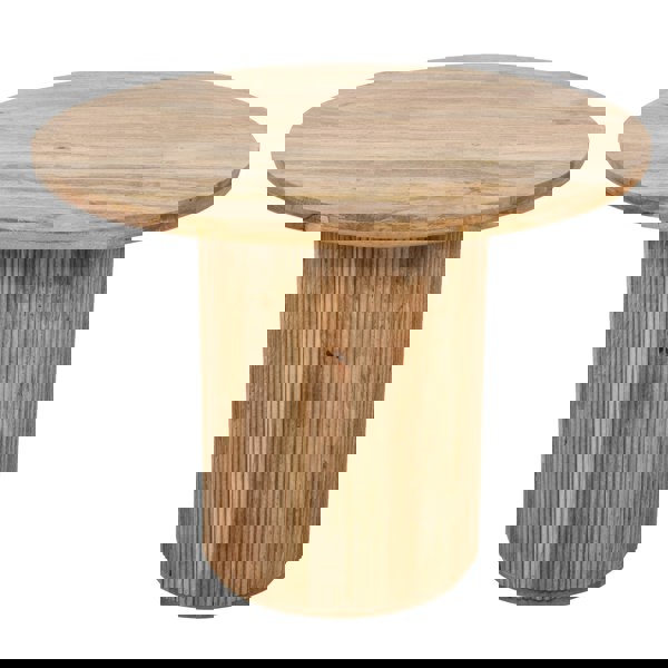 IH Design Niles Natural Solid Wood Round Dining Table