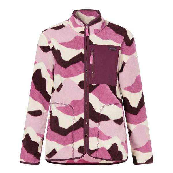 Regatta Womens/Ladies Frankie Mountain Full Zip Fleece Jacket - Light Pink/Deep Burgundy/Off White - 