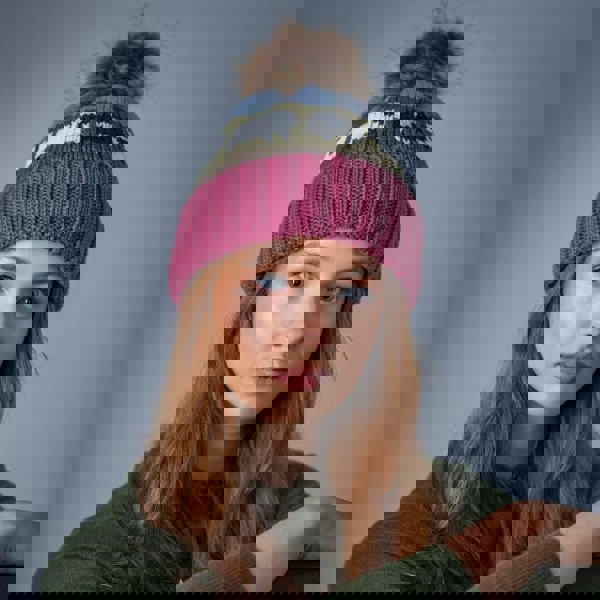 Aran Traditions Aran Knitted Pom Pom Sheep Beanie