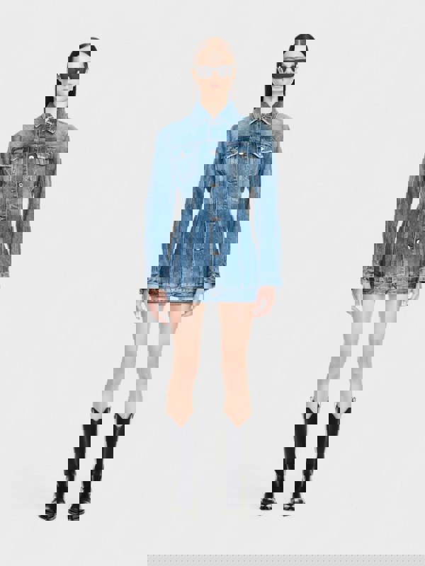 Off - White Round Zip Dress Denim Blue - Supplied FashionOff White