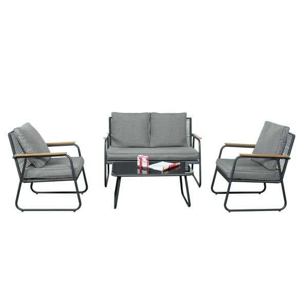 Kendal modern 4 Piece Garden Rattan Set - Madefor.Living