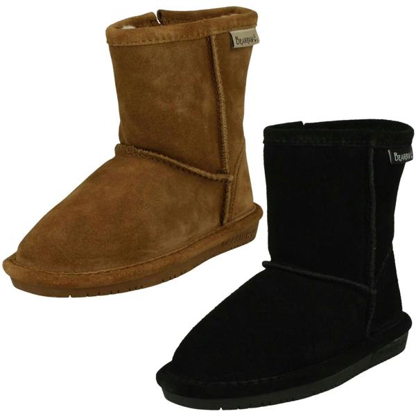 Bear Paw Girls Bearpaw Real Sheepskin Lined Boots Emma Toddler
