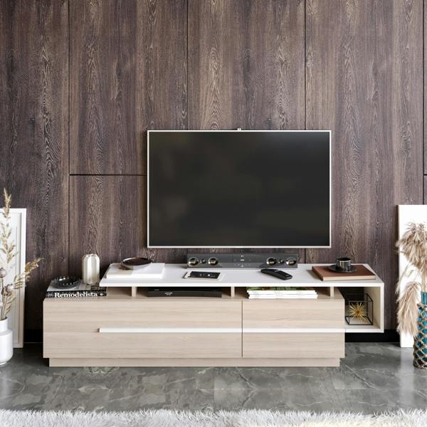 Decorotika Pia Modern Tv Stand TV Cabinet for TV's up to 65"