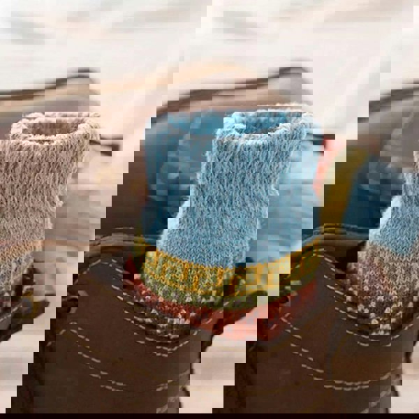 Anysox 5 Pairs Fashion Thick Warm Wool Socks Purple Floral Cotton