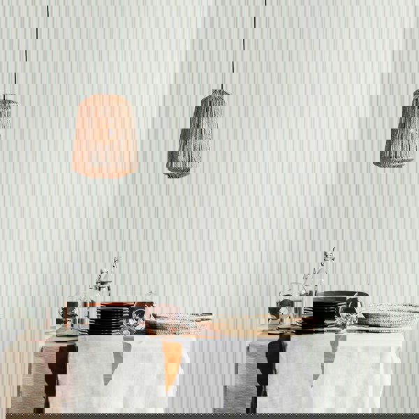 Hoopla Walls Chalk Stripe - Sky 10m Wallpaper