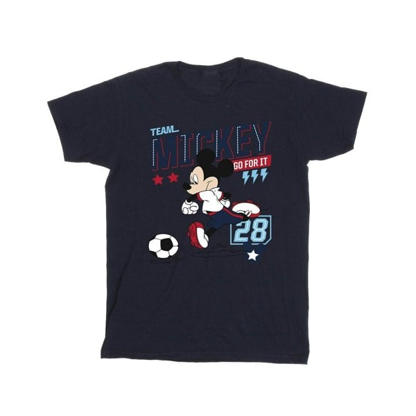 Disney Boys Mickey Mouse Team Mickey Football T-Shirt - Navy Blue