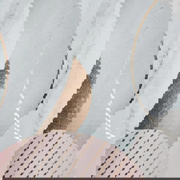 Art for the Home Art Deco Geo Metallic Printed Canvas | Pink