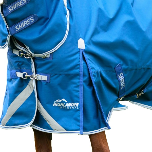 Shires Highlander Original 200 Combo Neck Horse Turnout Rug - Blue