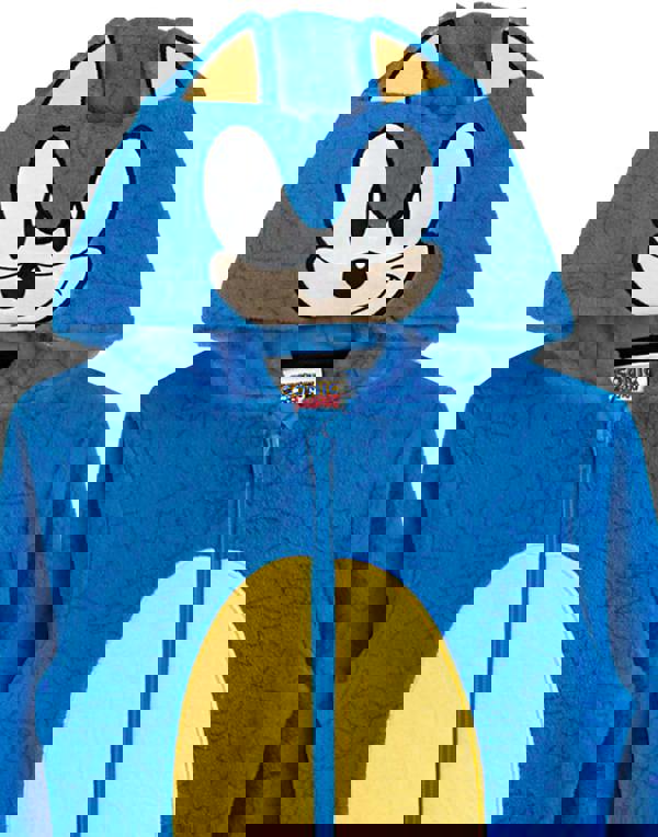 Sonic the Hedgehog Unisex Kids Blue Sonic Novelty 3D Dress-Up Style Onesie