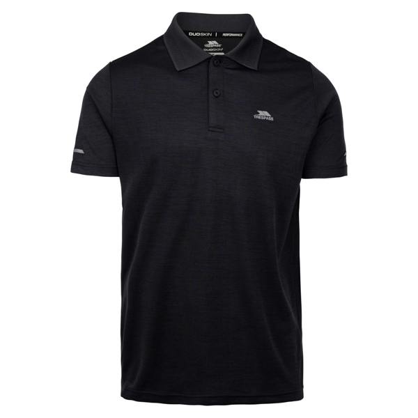Trespass Mens Mckay Active Polo Shirt - Dark Flint Marl