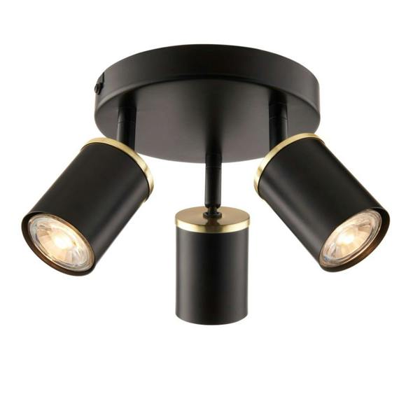 Pagazzi Lighting Talbot Matte Black 3-Spot Plate