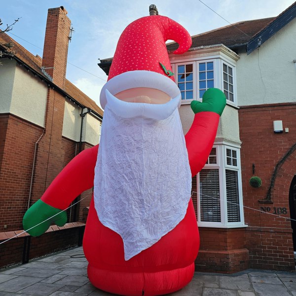 Samuel Alexander Giant: 20ft (6m) Outdoor Inflatable Light up Christmas Gonk with Raised Arm & LEDs