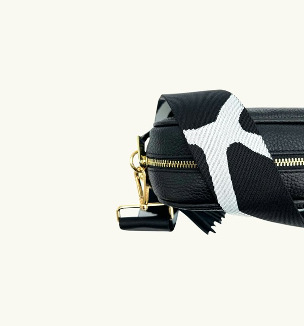 Apatchy London Black & White Giraffe Bag Strap