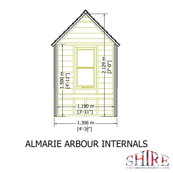 Shire Almarie 1.3x1.0m Arbour Seat