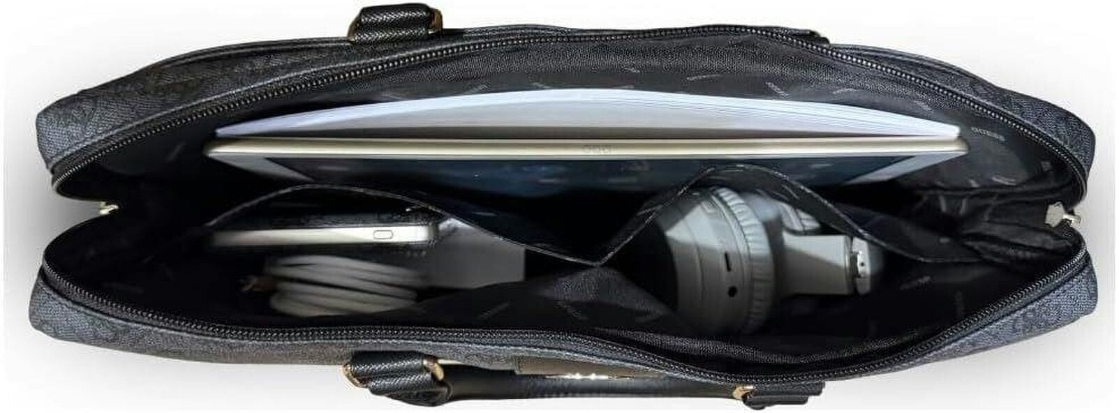 Guess 4G Round Classic Logo Stripes Bag for 16" Laptop Black - GUCB166PG4S4RK