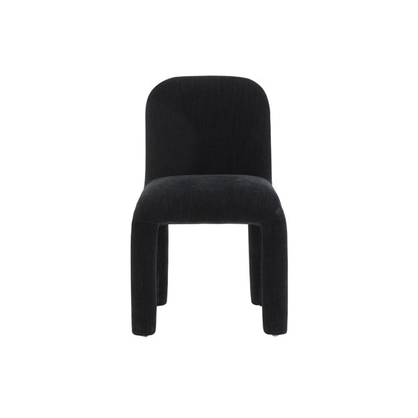 Furniture Edit Georgia Midnight Black Chenille Dining Chair