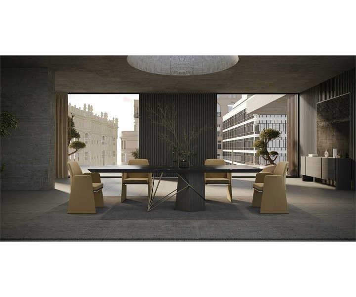 High-end Ancona dining chair showcasing contemporary design and exquisite craftsmanship.