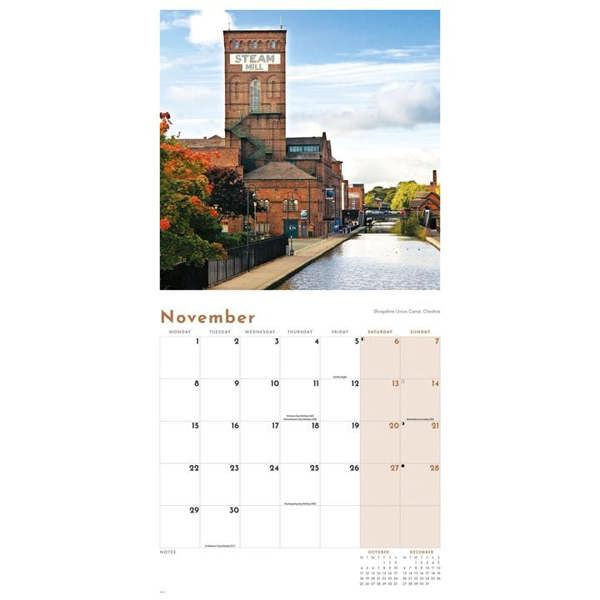 Canals & Waterways Calendar 2027, Wall Calendars, Month To View, Travel, Gift